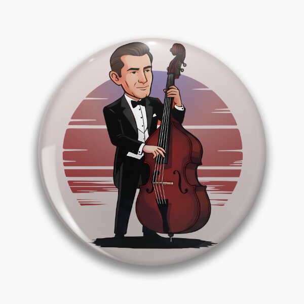 Item preview, A Man with a Double Bass  - World Music Day designed and sold by Art-Arcade6.