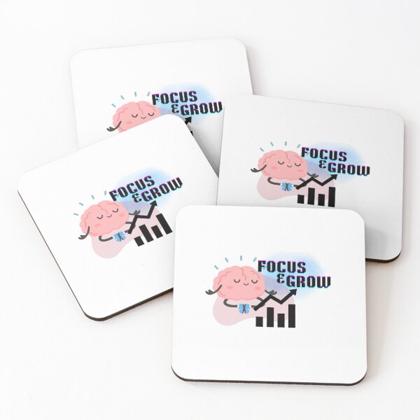 Item preview, Focus and Grow Motivation Design , Productivity Mindset Quote , Self Growth Inspirational Artwork , Student Entrepreneur Gift designed and sold by Palette _Vibes.