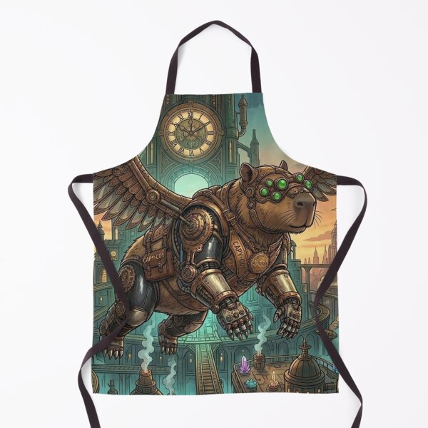 Item preview, Flying Steampunk Capybara with Mechanical Wings designed and sold by Vyxorea.