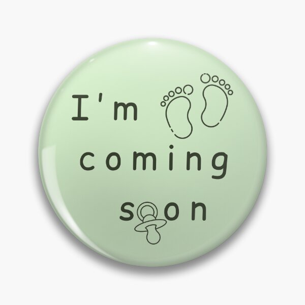 Item preview, I'm Coming Soon - Minimalist Pregnancy Announcement - Green designed and sold by Très Joli Brothers.