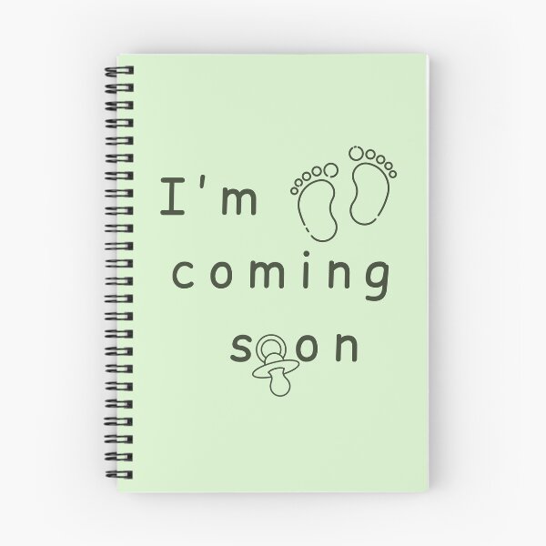 Item preview, I'm Coming Soon - Minimalist Pregnancy Announcement - Green designed and sold by Très Joli Brothers.