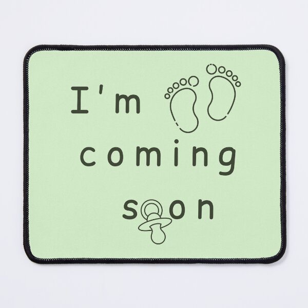 Item preview, I'm Coming Soon - Minimalist Pregnancy Announcement - Green designed and sold by Très Joli Brothers.