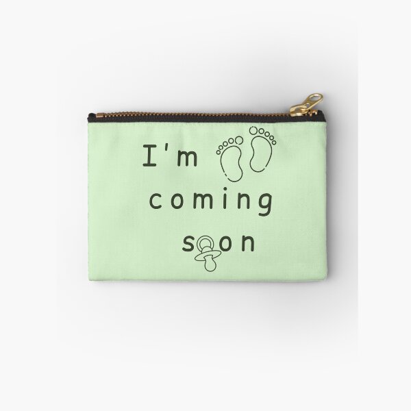 Item preview, I'm Coming Soon - Minimalist Pregnancy Announcement - Green designed and sold by Très Joli Brothers.