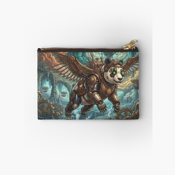 Item preview, Flying Steampunk Panda in Mystical Crystal Cave designed and sold by Vyxorea.