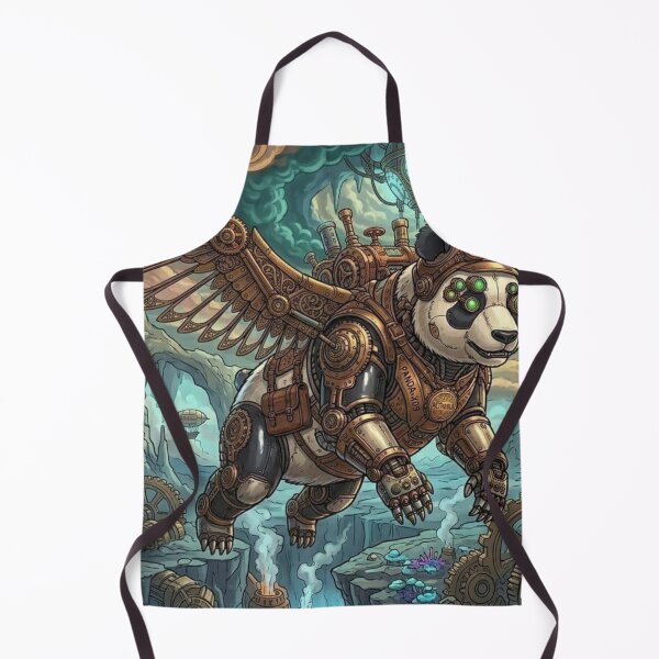 Item preview, Flying Steampunk Panda in Mystical Crystal Cave designed and sold by Vyxorea.