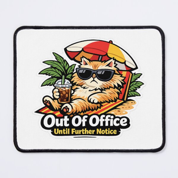 Item preview, Out Of Office Cat Funny Coworker Gift designed and sold by Gentlestate.