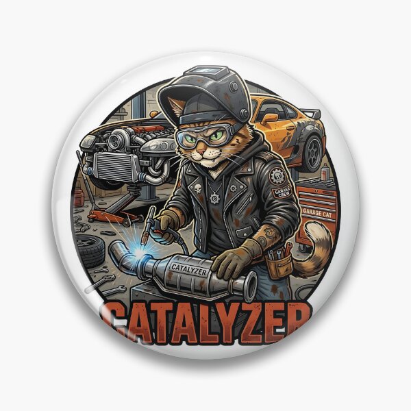 Item preview, Steampunk Mechanic Cat - Car Enthusiast Art designed and sold by abdosArts1.