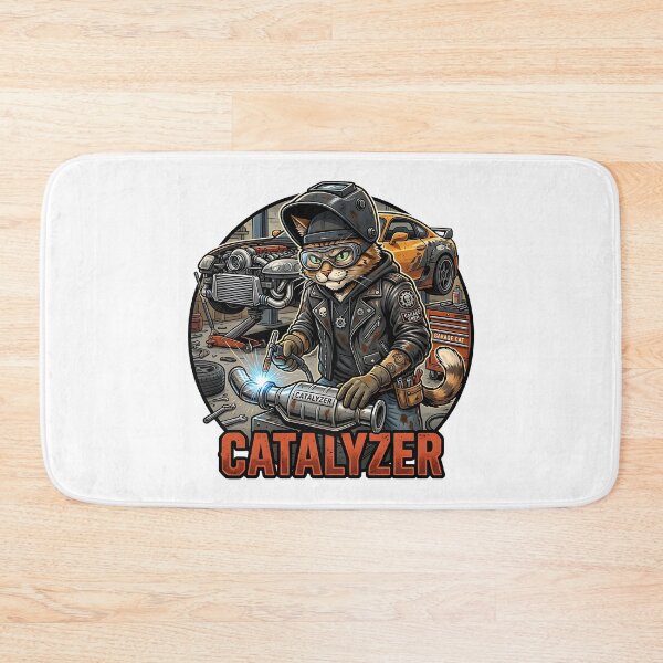 Item preview, Steampunk Mechanic Cat - Car Enthusiast Art designed and sold by abdosArts1.