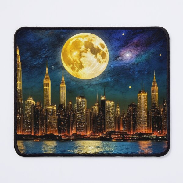 Item preview, Midnight Glow Metropolis designed and sold by Undersea Ai Art.