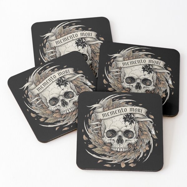 Item preview, Memento Mori Skull and Dead Leaves designed and sold by nuel-art.
