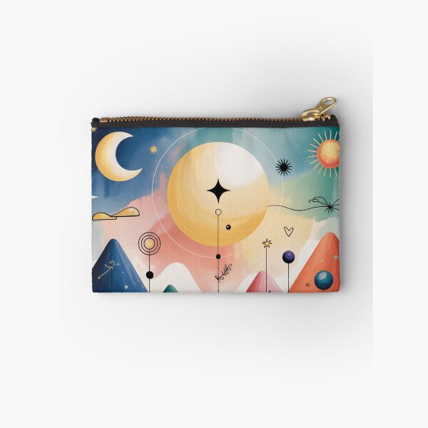 Item preview, Paul Klee Inspired Cosmic Landscape Abstract Moon & Stars Art designed and sold by Tamas Das.