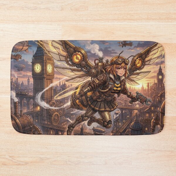 Item preview, Steampunk Anime Bee Girl over London designed and sold by Vyxorea.