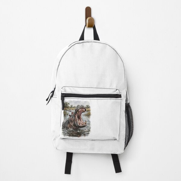 Item preview, African Hippopotamus Animal - African Wildlife Illustration designed and sold by RubisLeaf.
