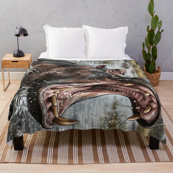 Item preview, African Hippopotamus Animal - African Wildlife Illustration designed and sold by RubisLeaf.