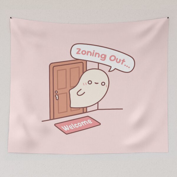 Item preview, Cute Ghost Zoning Out The Door designed and sold by rustydoodle.