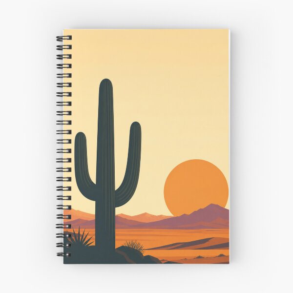 Item preview, Minimal Desert Sunset Cactus Landscape designed and sold by Creative_Canvas.
