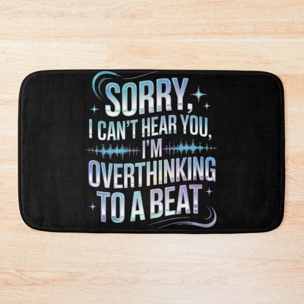 Item preview, Overthinking To A Beat | Y2K Retro-Futuristic Chrome Aesthetic designed and sold by Design_Your_Day.