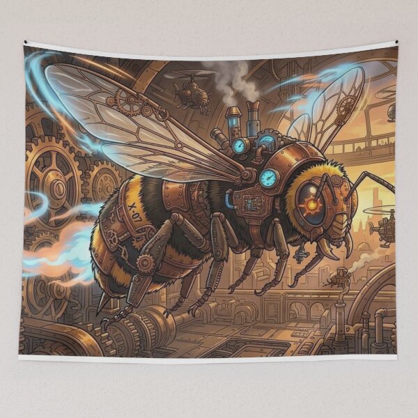 Item preview, Giant Mechanical Steampunk Bumblebee in Industrial Workshop designed and sold by Vyxorea.