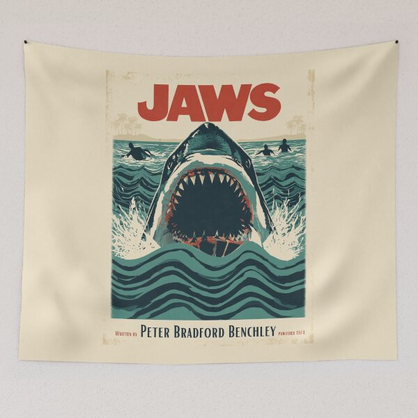 Item preview, A Vintage Poster of Jaws by Peter Bradford Benchley designed and sold by GoodOldVintage.