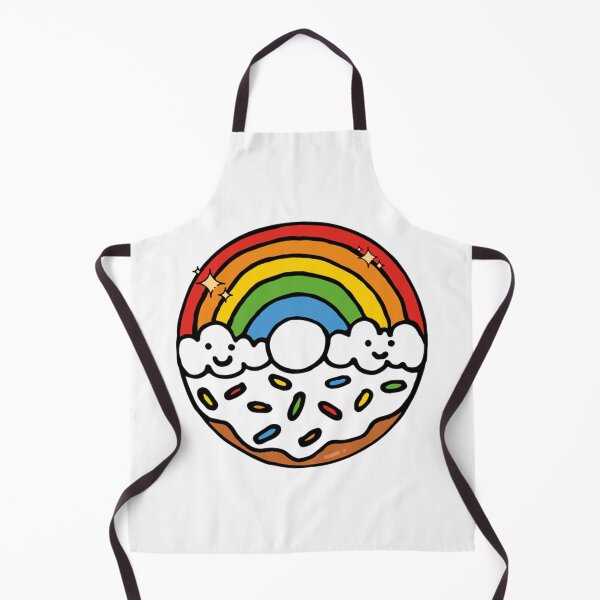 Aperçu de l'œuvre Beignet arc-en-ciel Kawaii Sprinkles, une délicieuse friandise créée et vendue par Loopdrawings.