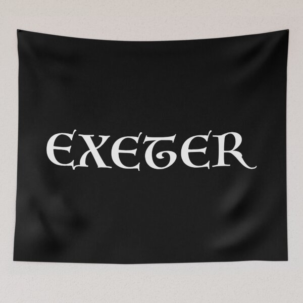 Item preview, Exeter old medieval style text (White) designed and sold by STUDIO-72.