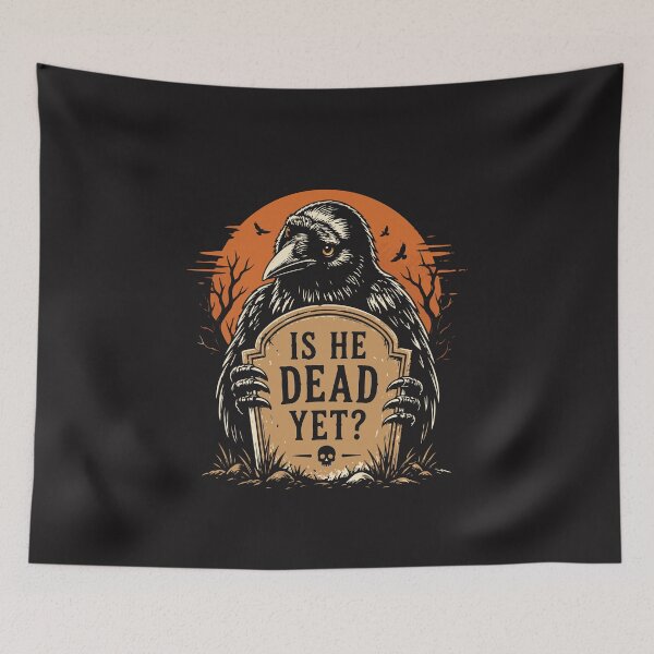 Item preview, Dark Raven Crow Vintage Gothic Humor Dead Yet Funny Bird Design designed and sold by kiralynstration.