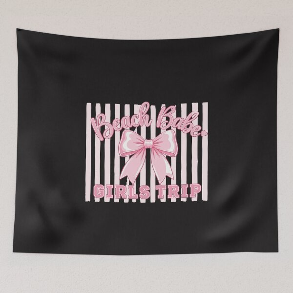 Item preview, Beach Babes Girls Trip Pink Bow Summer Vacation Cute Design   designed and sold by kiralynstration.