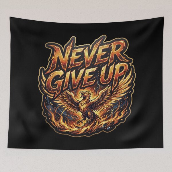 Item preview, Never give up designed and sold by LOVEARTDESIGN.