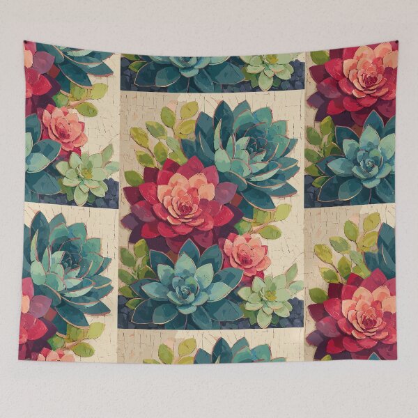 Item preview, Stone and Petal Mosaic - Succulents designed and sold by bapupa.