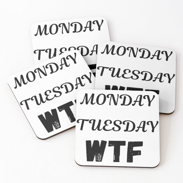 Item preview, Wednesday Thursday Friday WTF Week - Funny Work Humor designed and sold by Typomuse-studio.