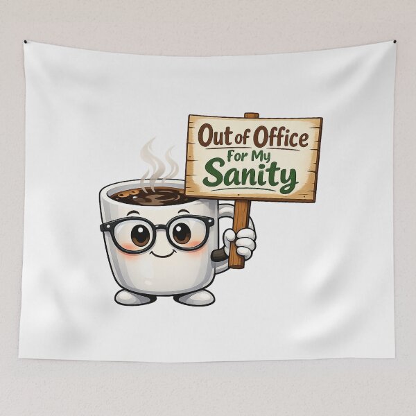 Item preview, Out of Office Sanity Teacher Burnout designed and sold by Art by Debasish.