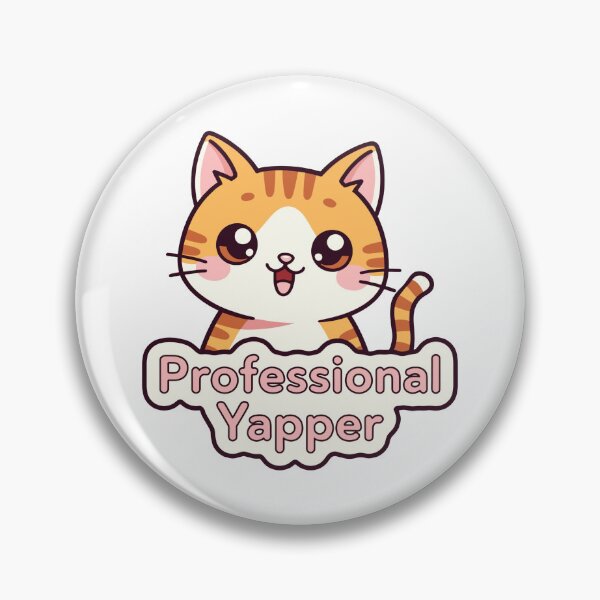 Item preview, Professional Yapper: Kawaii Chibi Orange Cat  designed and sold by MalisoStickers.