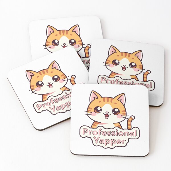 Item preview, Professional Yapper: Kawaii Chibi Orange Cat  designed and sold by MalisoStickers.