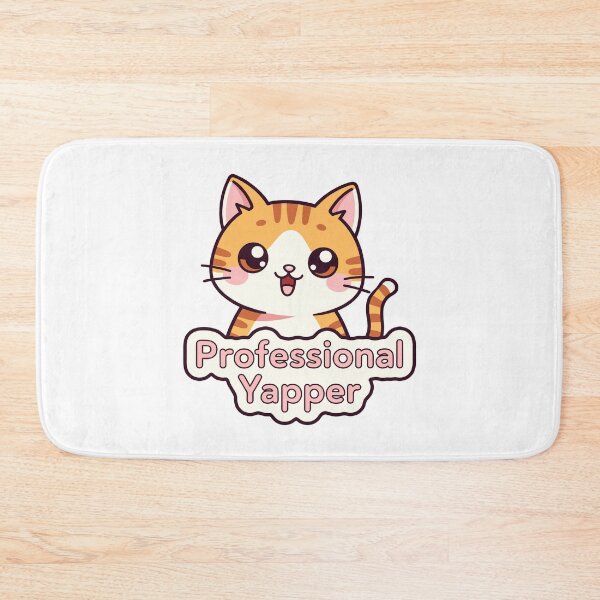 Item preview, Professional Yapper: Kawaii Chibi Orange Cat  designed and sold by MalisoStickers.