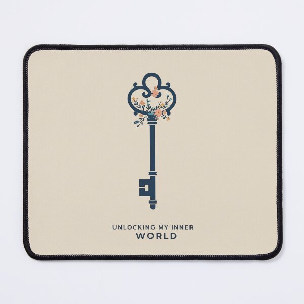 Item preview, Vintage Floral Key Art - Unlocking My Inner World Illustration designed and sold by Inkfino.