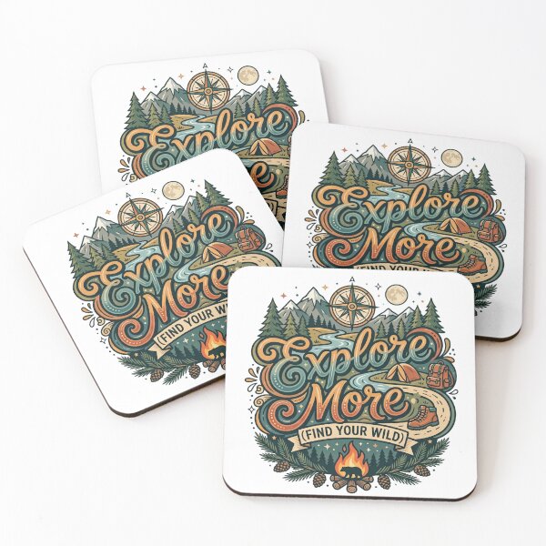 Item preview, Vintage "Explore More Find Your Wild" outdoor camping and hiking adventure badge designed and sold by Divinedesignbydulce.