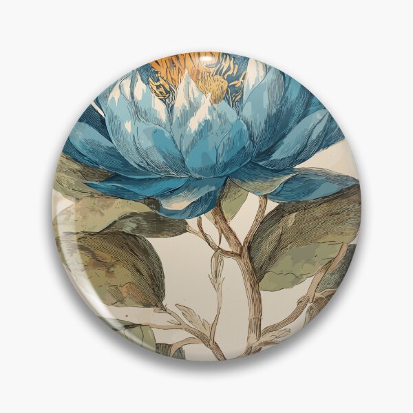 Item preview, The Azure Peony - Vintage Botanical Art designed and sold by bapupa.