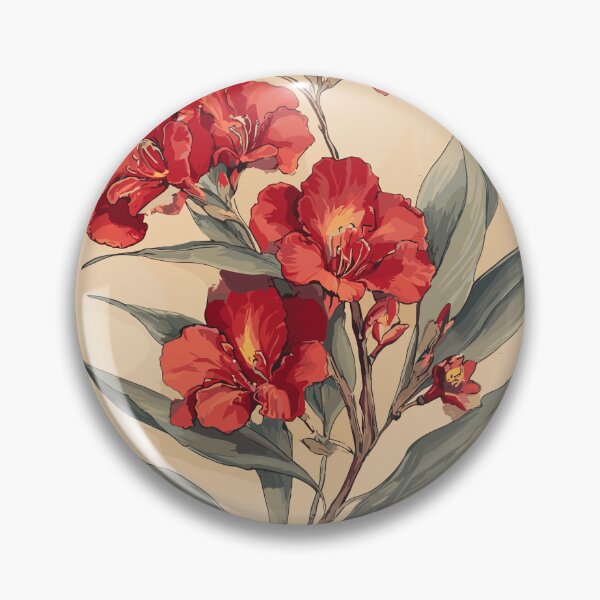 Item preview, Crimson Oleander Branch - Vintage Botanical Art designed and sold by bapupa.