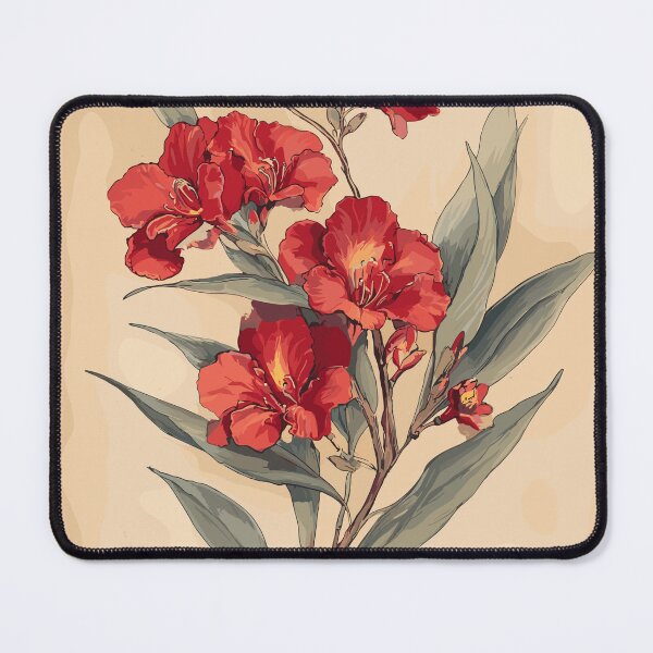 Item preview, Crimson Oleander Branch - Vintage Botanical Art designed and sold by bapupa.