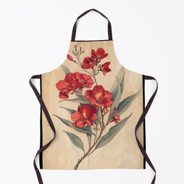 Item preview, Crimson Oleander Branch - Vintage Botanical Art designed and sold by bapupa.