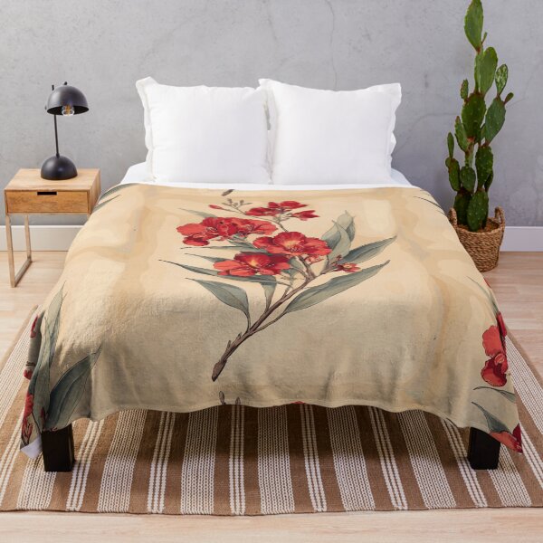 Item preview, Crimson Oleander Branch - Vintage Botanical Art designed and sold by bapupa.