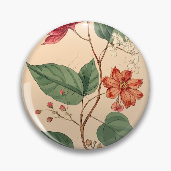 Item preview, Wild Rose and Jasmine Study - Vintage Botanical Art designed and sold by bapupa.