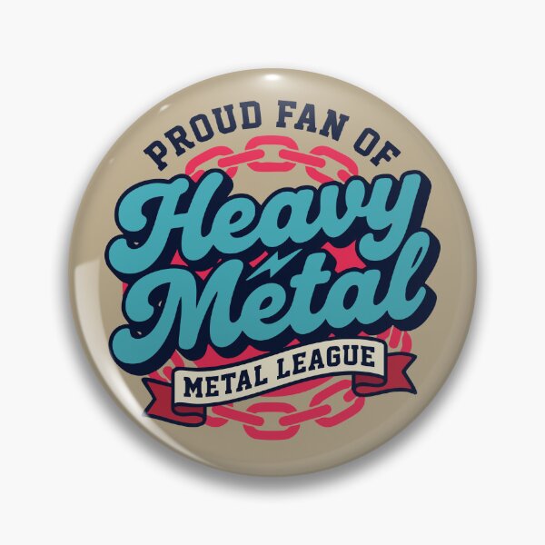 Item preview, Heavy Metal League Retro American Fat Script Design Proud Fan Of Vintage Metalhead designed and sold by Cozy-Old-Pub.