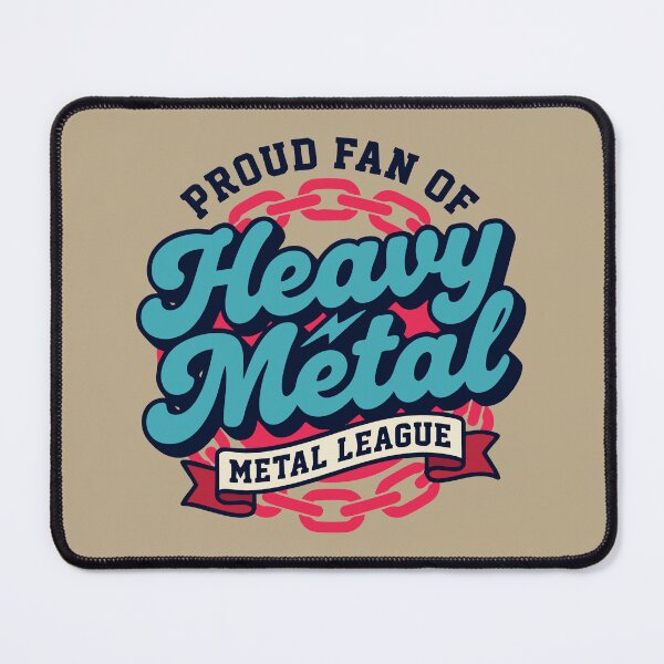Item preview, Heavy Metal League Retro American Fat Script Design Proud Fan Of Vintage Metalhead designed and sold by Cozy-Old-Pub.