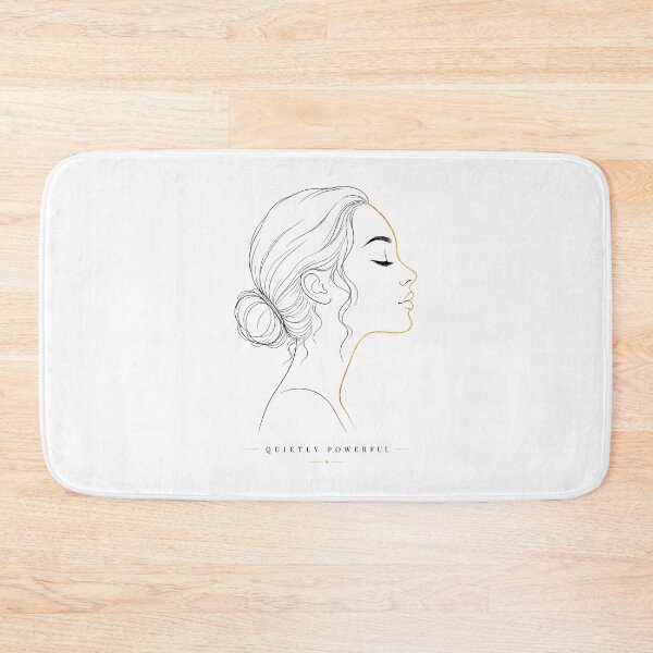 Item preview, Quietly Powerful: Elegant Gold Line Art Woman Profile designed and sold by MalisoStickers.