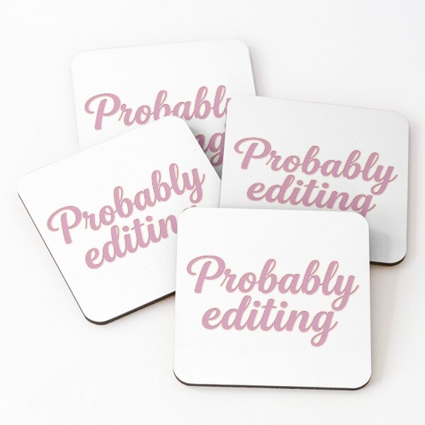Item preview, Probably Editing: Soft Pink Retro Script Art designed and sold by MalisoStickers.