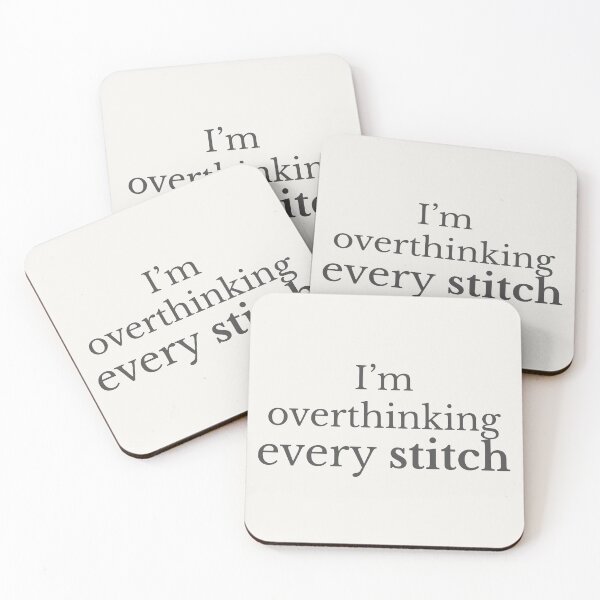 Item preview, I’m Overthinking Every Stitch – Funny Crochet Design, Relatable Yarn Humour designed and sold by SipAndStitchCo.