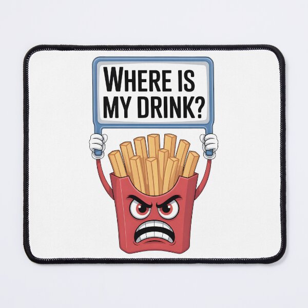 Item preview, French Fries cartoon: Where is my drink designed and sold by Museum Of Non-Existing Art.