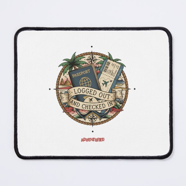 Item preview, Logged Out and Checked In Travel Design designed and sold by WeAdventured.