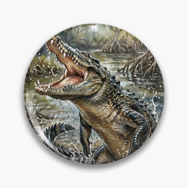 Item preview, Nile Crocodile - Reptile River Wildlife Illustration designed and sold by RubisLeaf.